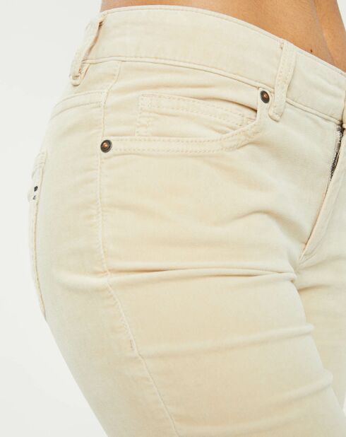 Pantalon en Velours lisse Alby  beige