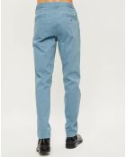 Pantalon chino slim bleu ciel