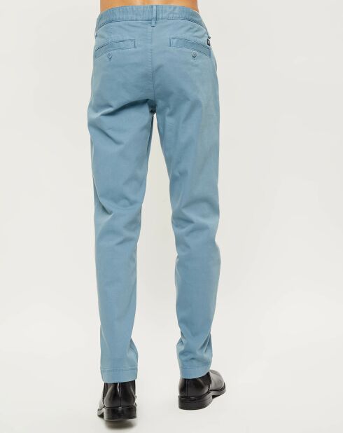 Pantalon chino slim bleu ciel