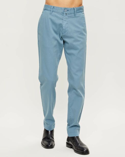 Pantalon chino slim bleu ciel