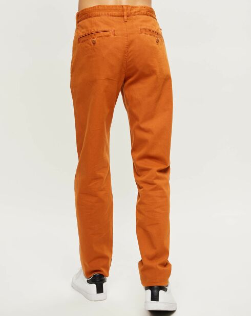 Pantalon chino Stig Tappered orange