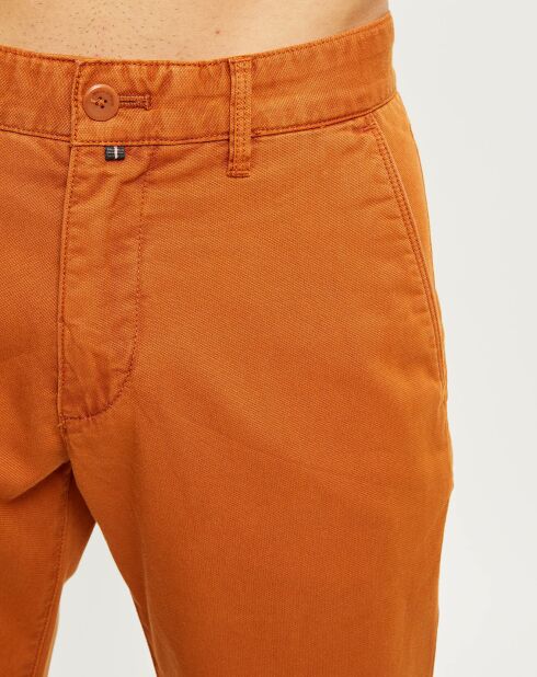 Pantalon chino Stig Tappered orange