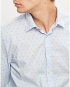 Chemise slim imprimée bleu ciel