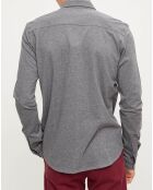 Chemise Polo en Jersey gris chiné