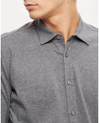 Chemise Polo en Jersey gris chiné