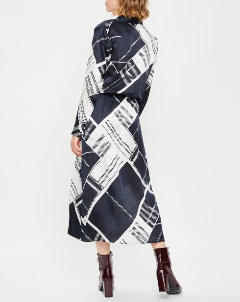 Robe en Viscose & Soie imprimée multicolore