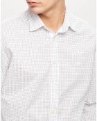 Chemise regular imprimée allover blanche