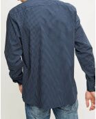 Chemise regular imprimée allover bleu marine