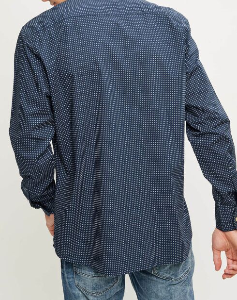 Chemise regular imprimée allover bleu marine