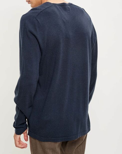 Pull 100% Laine Raglan bleu marine