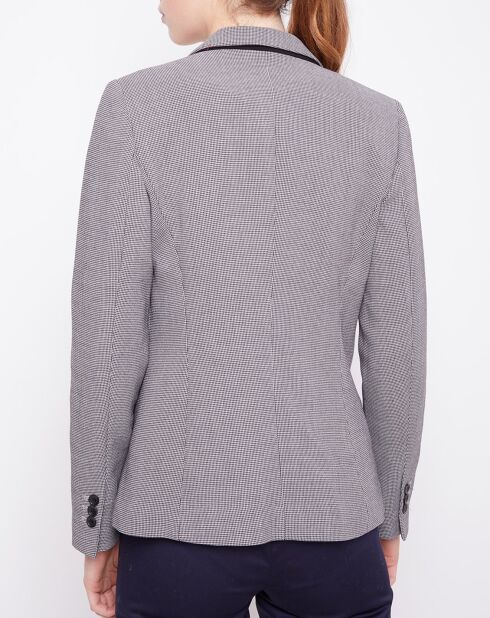 Blazer pied-de-poule noir/blanc