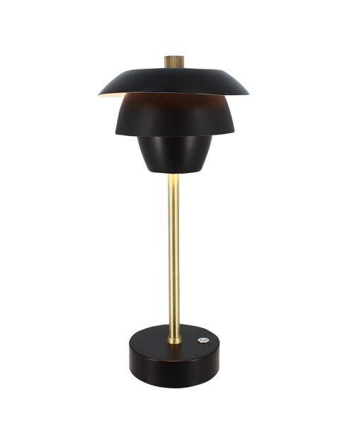 Lampe de table rechargeable moxy noir/doré - 17x31 cm