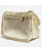 Bolso de hombro Vero de piel dorada - 25x18,5x12 cm