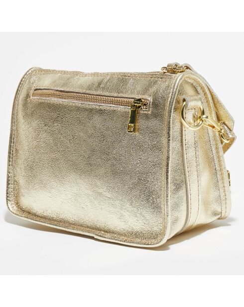 Bolso de hombro Vero de piel dorada - 25x18,5x12 cm