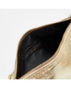 Bolso de hombro Vero de piel dorada - 25x18,5x12 cm