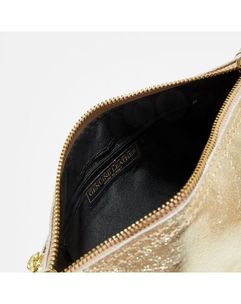 Bolso de hombro Vero de piel dorada - 25x18,5x12 cm