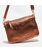 Sac bandoulière en Cuir Vero bronze - 25x18,5x12 cm