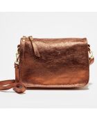 Sac bandoulière en Cuir Vero bronze - 25x18,5x12 cm