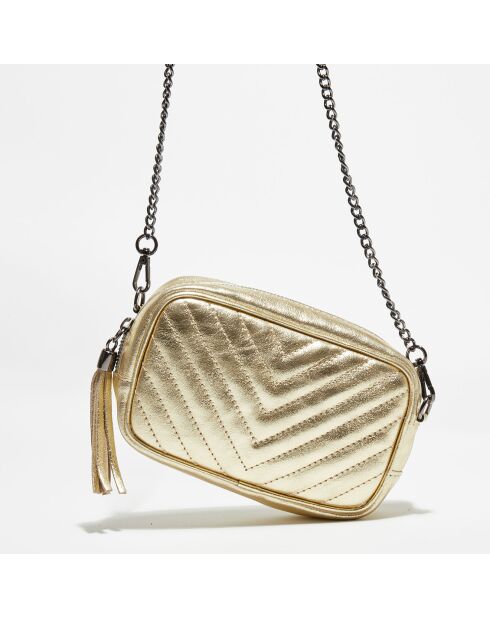 Gold Pat leren schoudertas - 10x18x5 cm