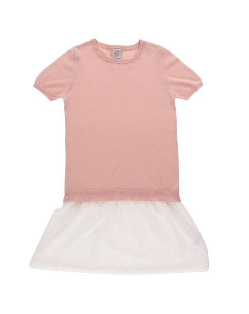 Robe Russy rose/blanc