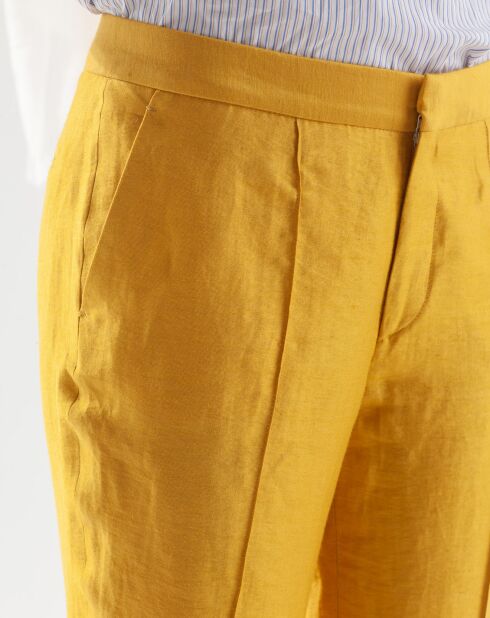 Pantalon en Lin mélangé Priscille jaune