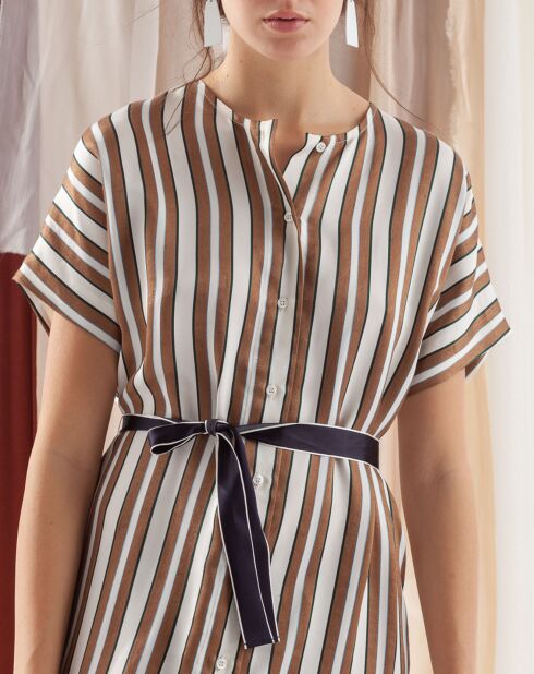 Natuurlijke Ramie-jurk van katoen en linnen