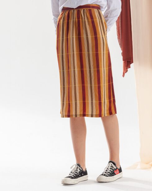 Kamelfarbener gestreifter Jarnac-Rock