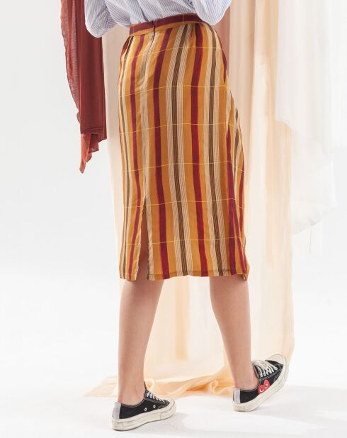 Kamelfarbener gestreifter Jarnac-Rock