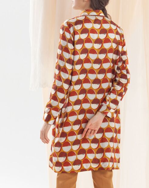 Surchemise/robe Murano imprimée jaune/rouge/blanc
