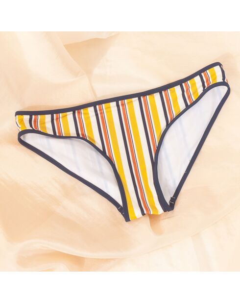 Pantalones de baño Alice a rayas camel/azul marino