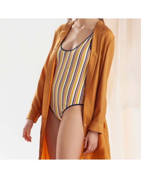 Bañador Angele de 1 pieza a rayas amarillas