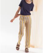 Pantalon Pataya à rayures jaune
