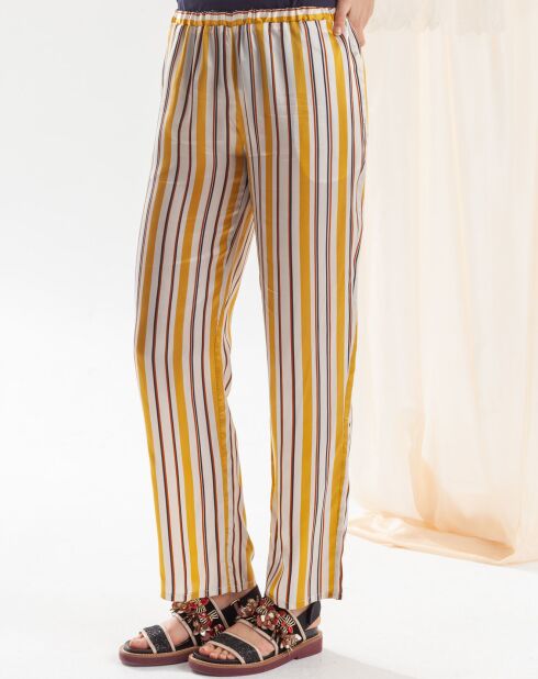 Pantalon Pataya à rayures jaune