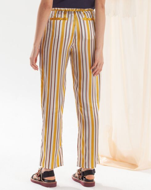 Pantalon Pataya à rayures jaune