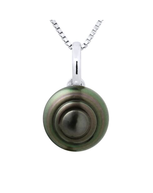 Anhänger aus Weißgold und eingekreiste Tahitiperle