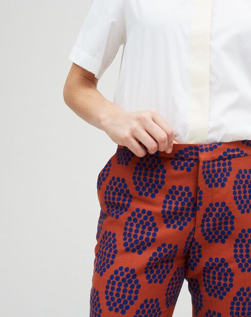 Pantalones Prescott marrón/azul