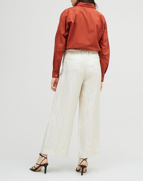 Ralph ecrufarbene Hose aus Leinenmischung