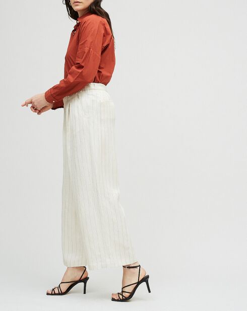 Ralph ecrufarbene Hose aus Leinenmischung