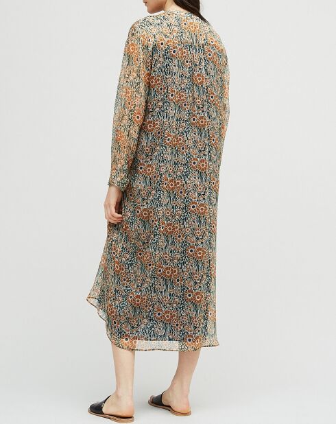 Robe 100% Soie Nils verte