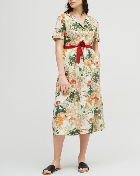 Robe en Coton & Soie Molunes multicolore
