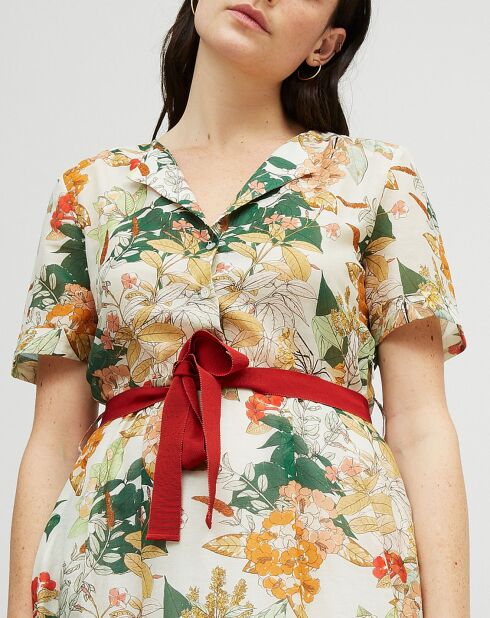 Robe en Coton & Soie Molunes multicolore