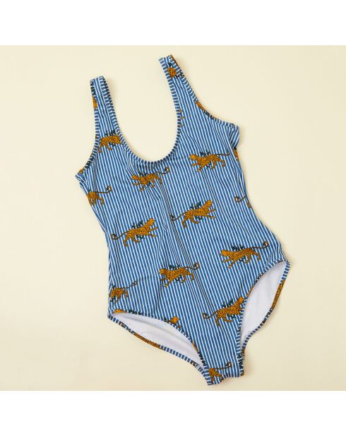 Bañador de una pieza con estampado azul Angèle