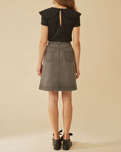 Jupe courte Denim noire