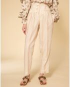 Pantalon Kilim imprimé beige