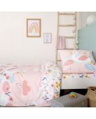 Parure housse de couette Clara rose