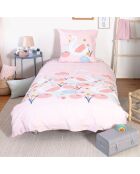 Parure housse de couette Clara rose