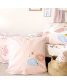 Parure housse de couette Clara rose