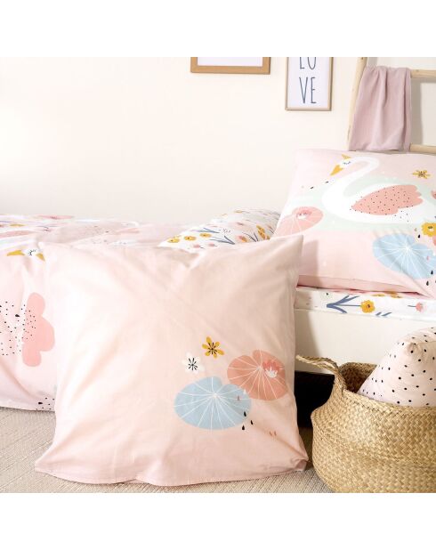 Parure housse de couette Clara rose