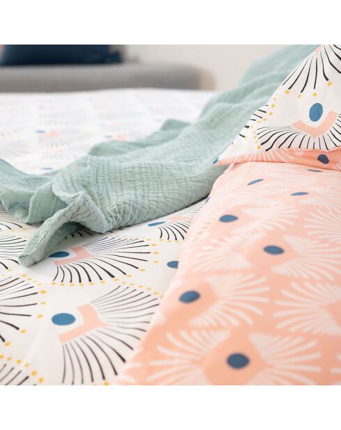 Parure housse de couette Mille blanche