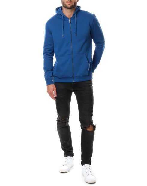 Sweat Elnath zippé bleu royal